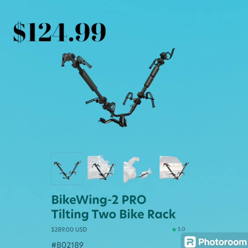 BikeWing-2 PRO Tilting Two Bike Rack - Picture 2 of 2